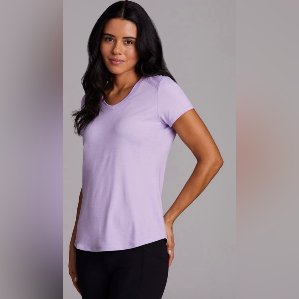 NWOT RBX Stratus Everyday Athletic Running Short Sleeve Tee,Pastel Lilac Size L - Picture 4 of 14